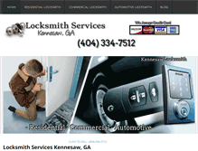 Tablet Screenshot of locksmithserviceskennesaw.com